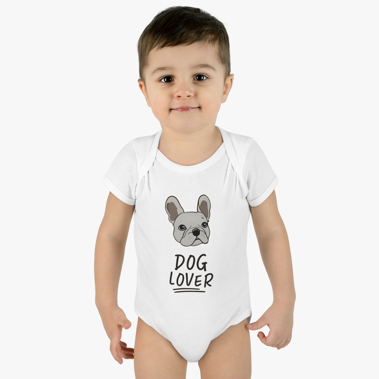 Lil' Frenchie Fan - Infant Baby Rib Bodysuit