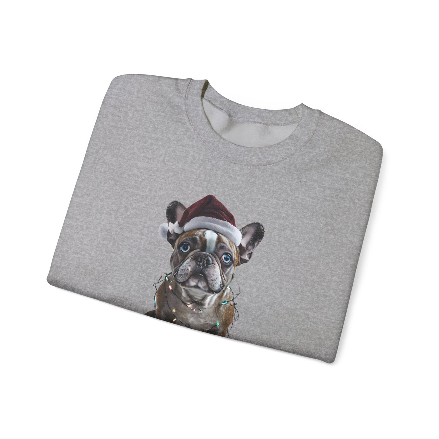 Festive Frenchie Holiday Sweatshirt -  Heavy Blend™ Crewneck