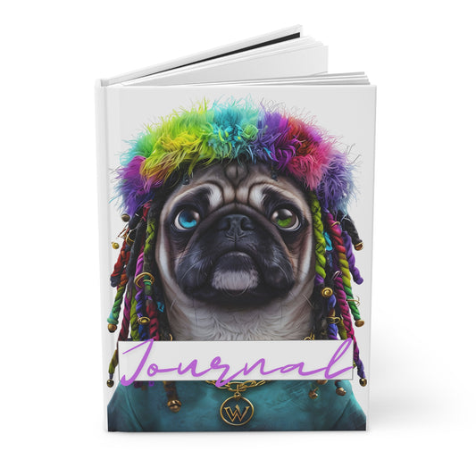 Groovy Pug Vibes – A Hardcover Journal Full of Charm!