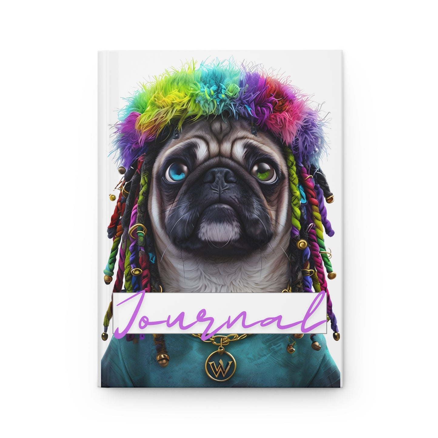 Groovy Pug Vibes – A Hardcover Journal Full of Charm!