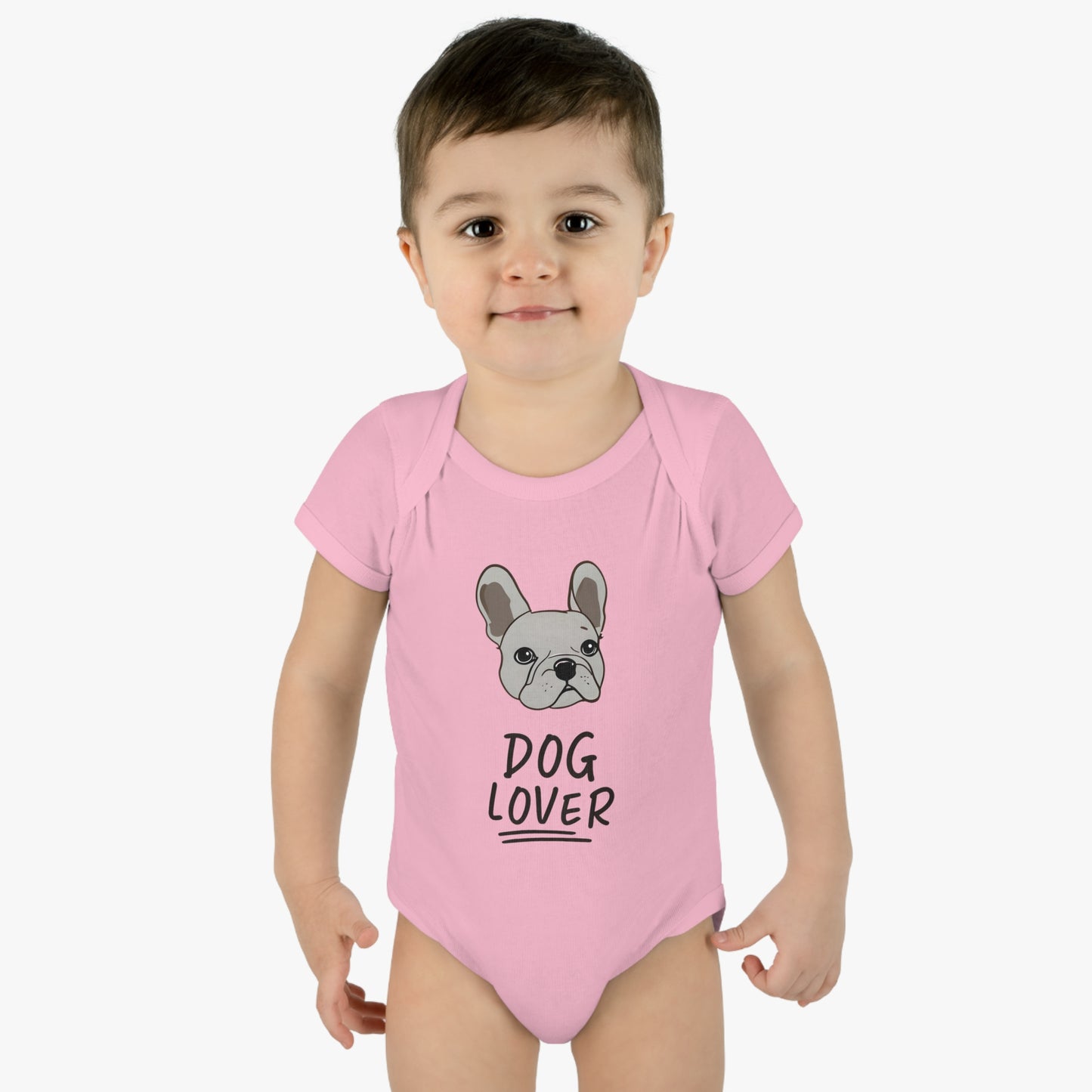 Lil' Frenchie Fan - Infant Baby Rib Bodysuit