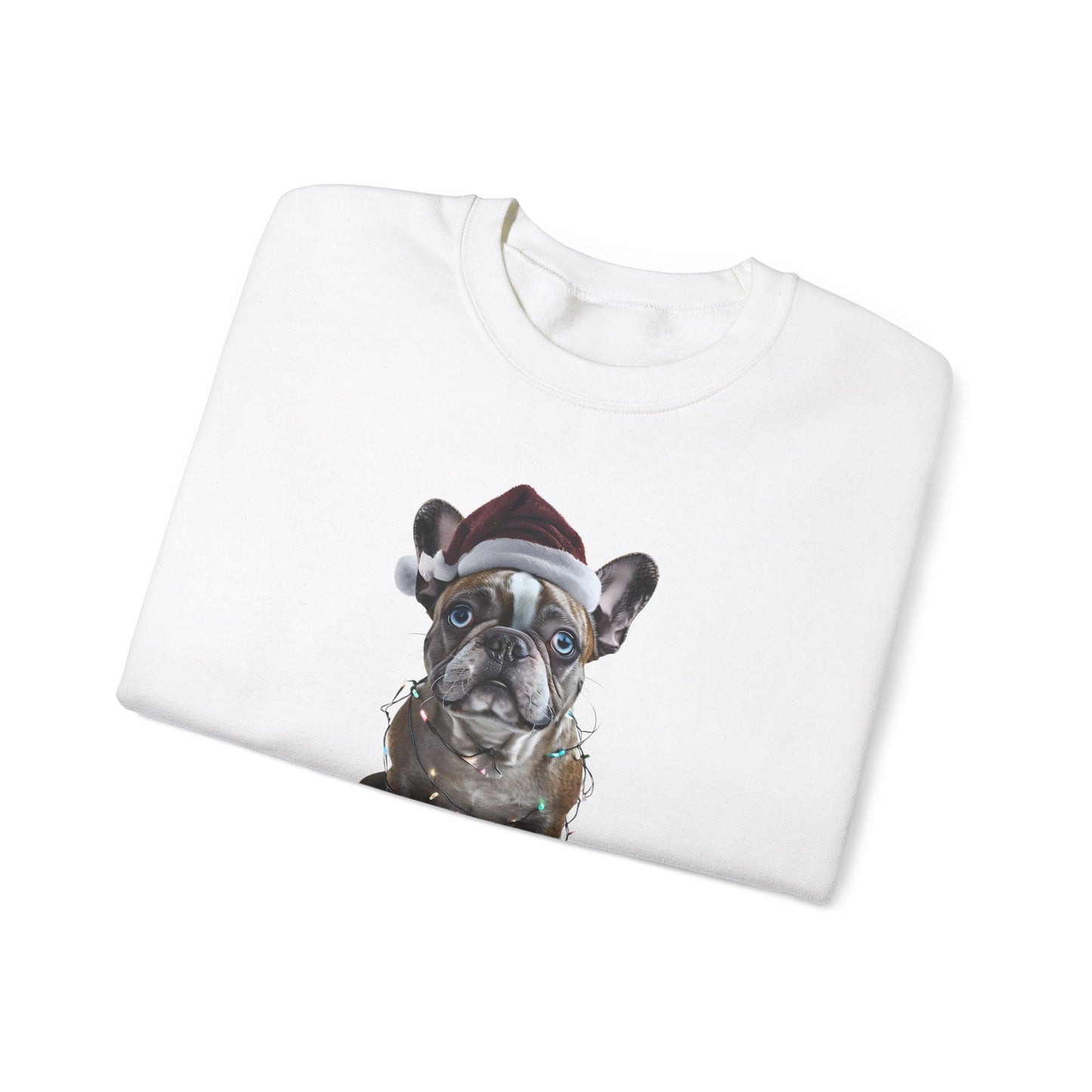 Festive Frenchie Holiday Sweatshirt -  Heavy Blend™ Crewneck