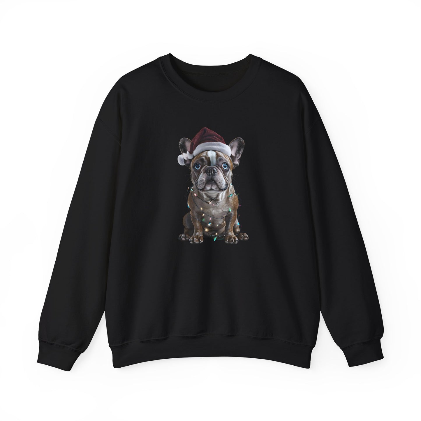 Festive Frenchie Holiday Sweatshirt -  Heavy Blend™ Crewneck