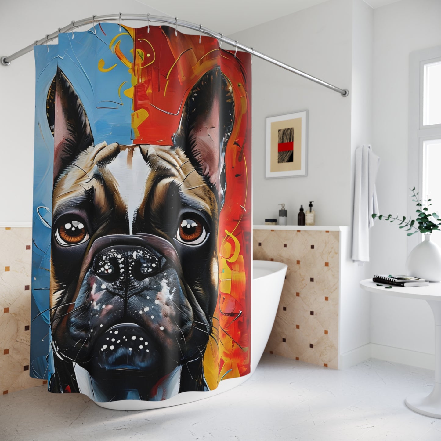 Wet Noses & Warm Showers - Frenchie Shower Curtain