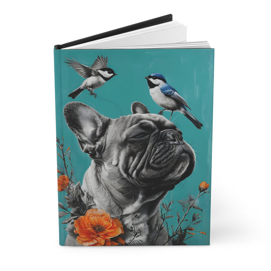 Frenchie Blooms – Nature-Inspired Hardcover Journal for Dog Lovers