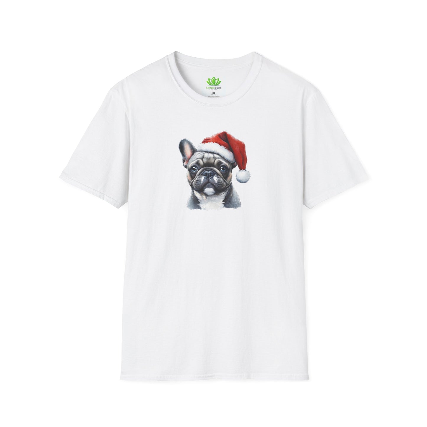 Santa Paws Frenchie Tee -  Softstyle T-Shirt