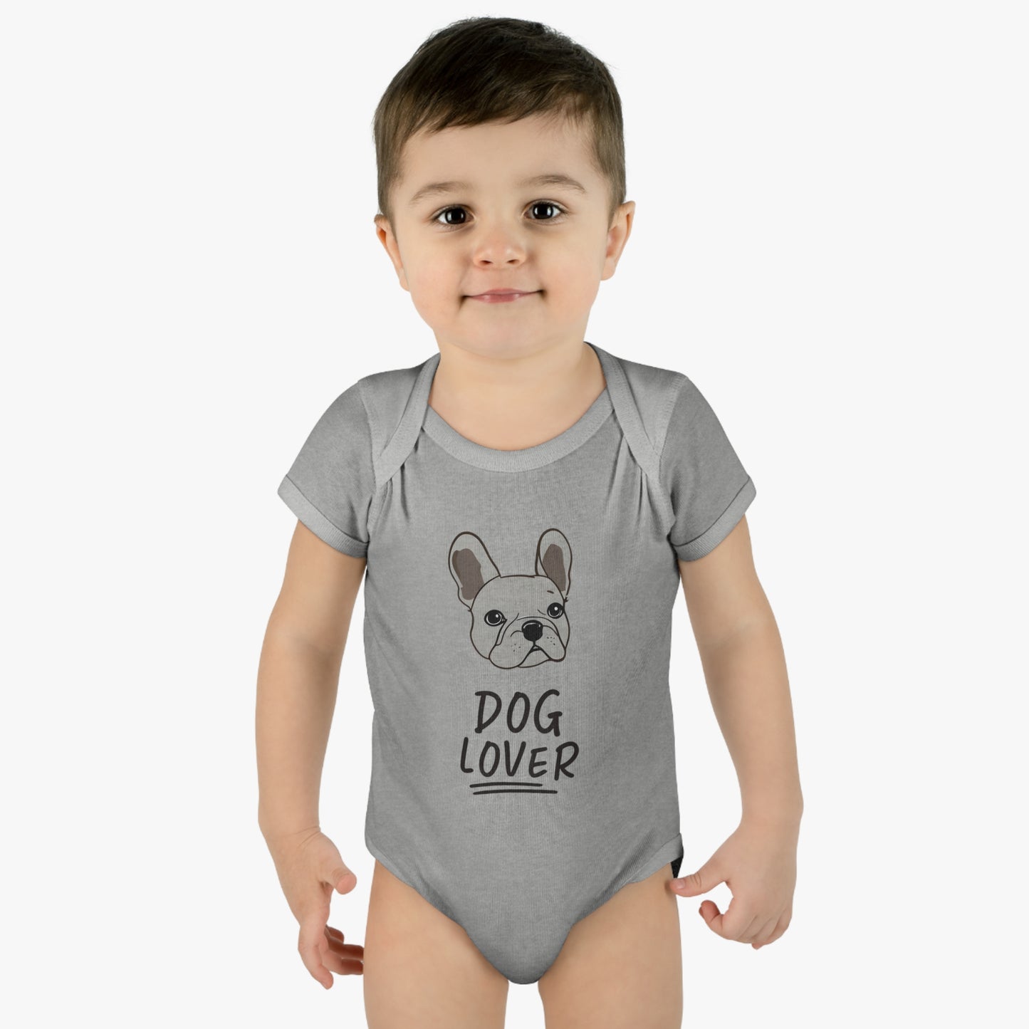 Lil' Frenchie Fan - Infant Baby Rib Bodysuit