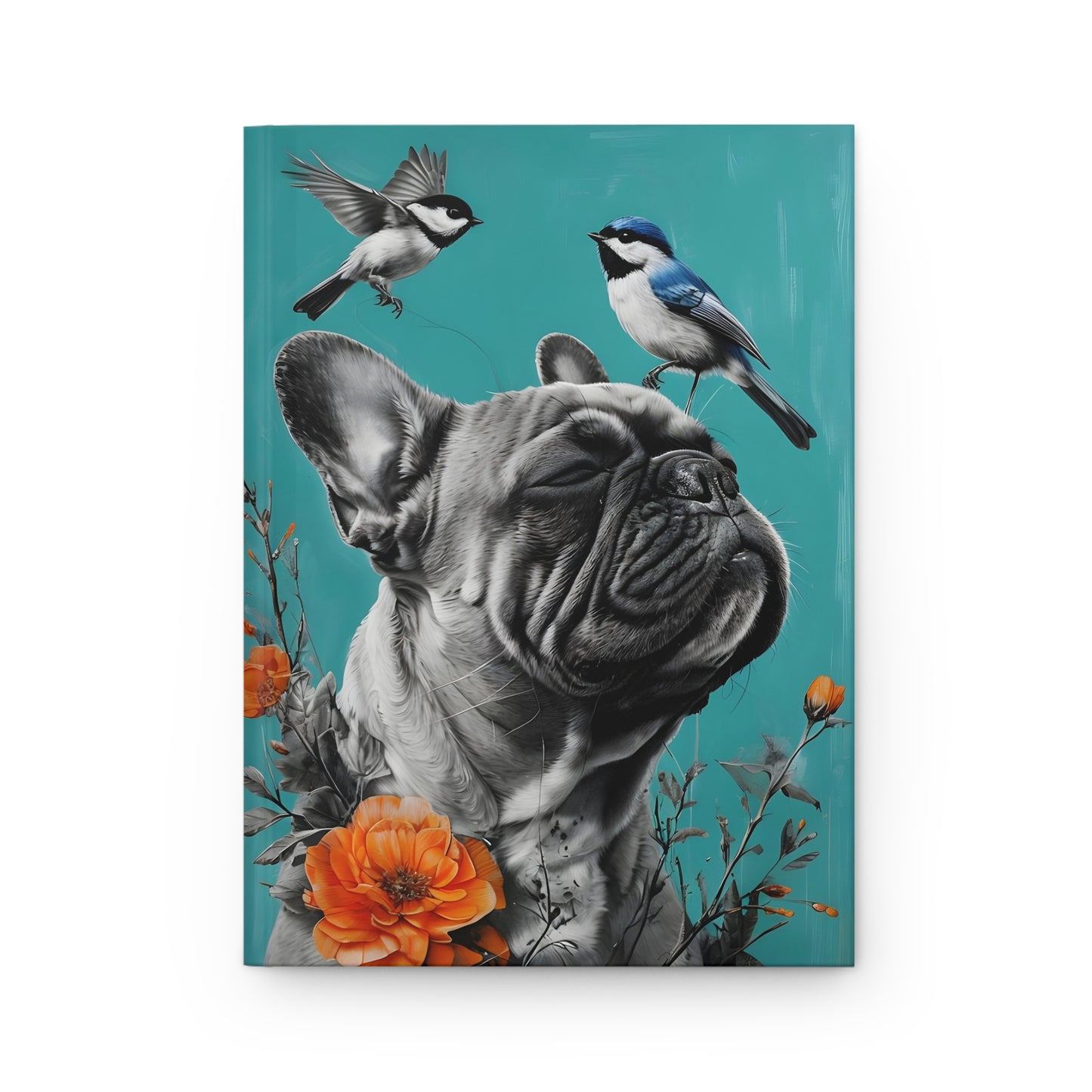 Frenchie Blooms – Nature-Inspired Hardcover Journal for Dog Lovers