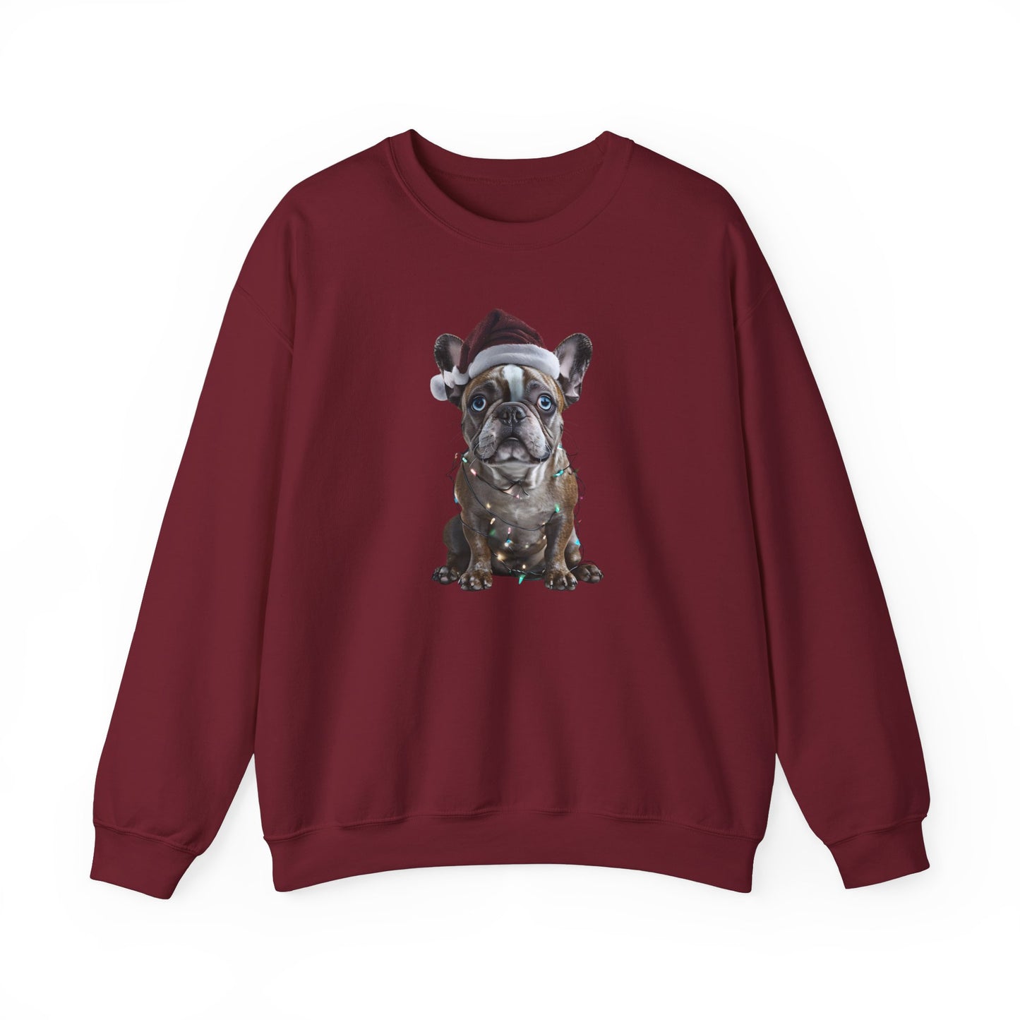 Festive Frenchie Holiday Sweatshirt -  Heavy Blend™ Crewneck