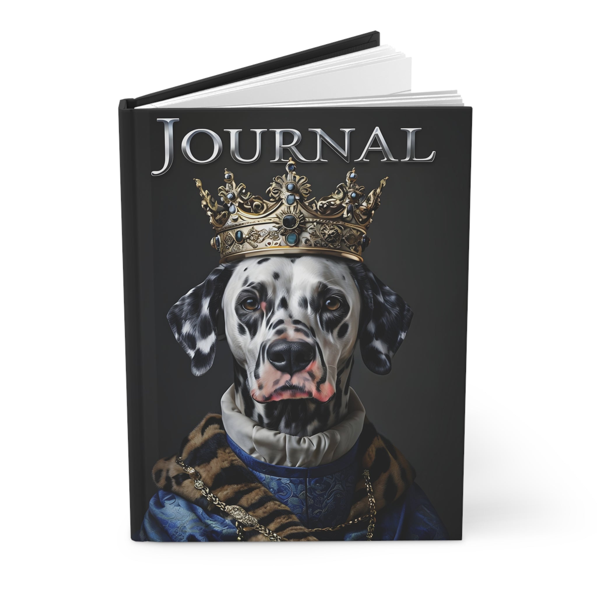 Regal Dalmatian Hardcover Journal – Unique Royal Dog Design for Canine Lovers