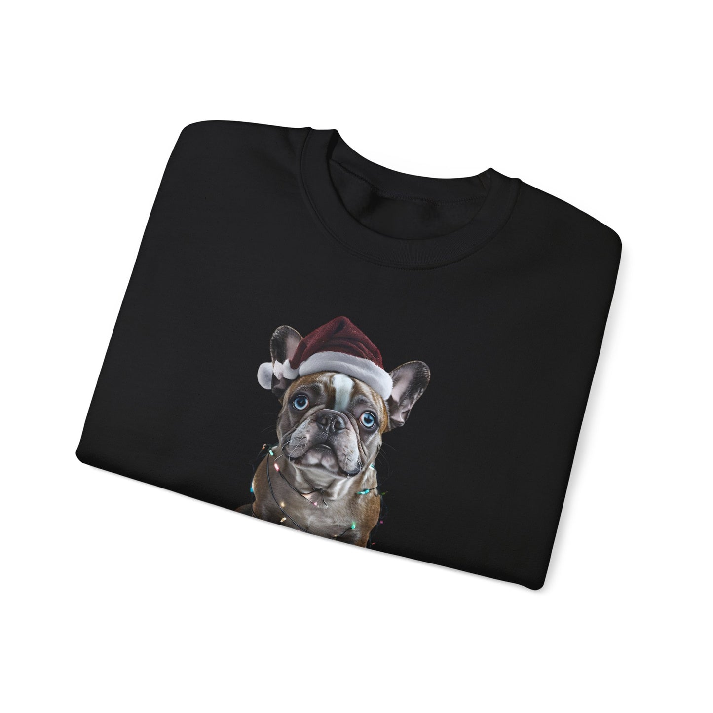 Festive Frenchie Holiday Sweatshirt -  Heavy Blend™ Crewneck