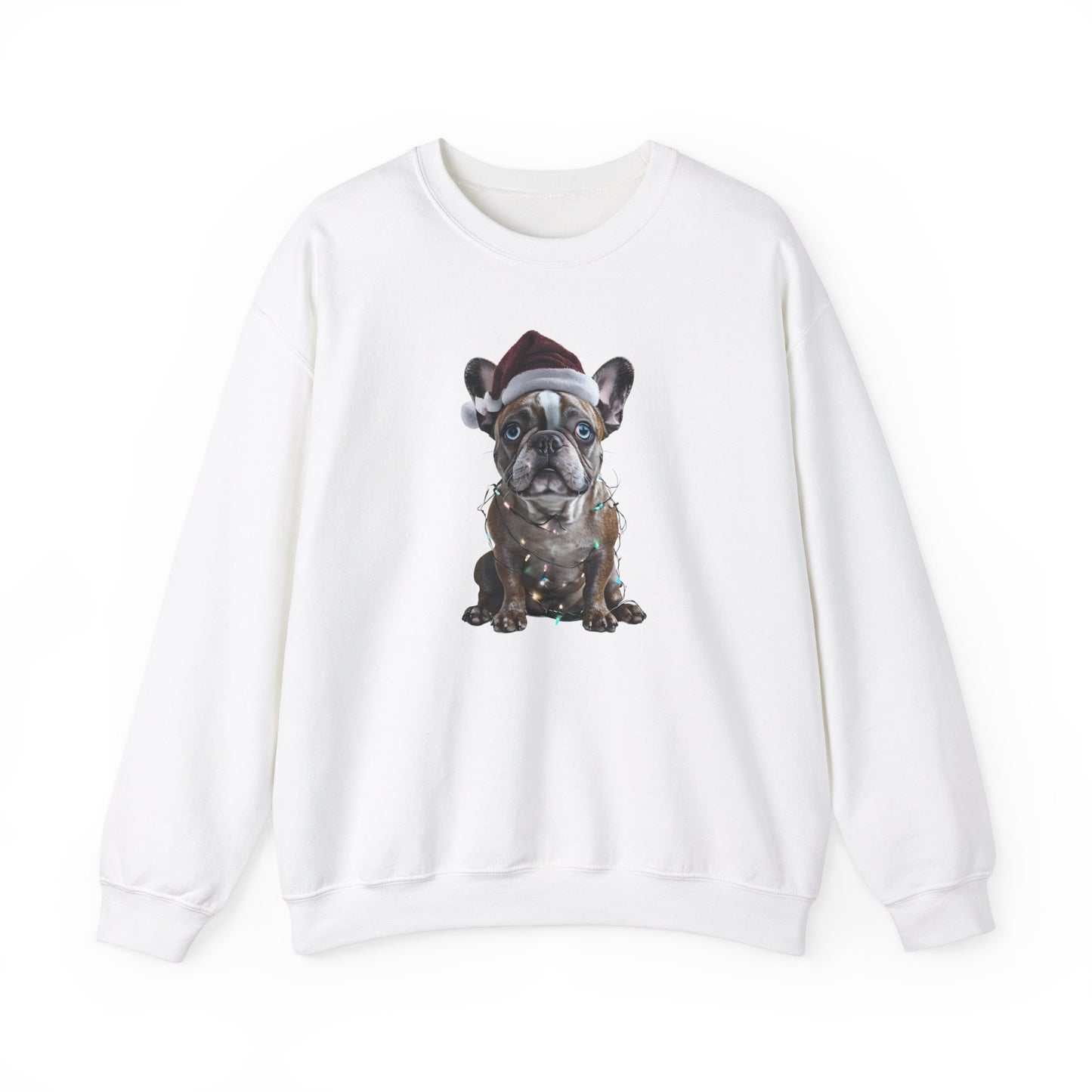 Festive Frenchie Holiday Sweatshirt -  Heavy Blend™ Crewneck