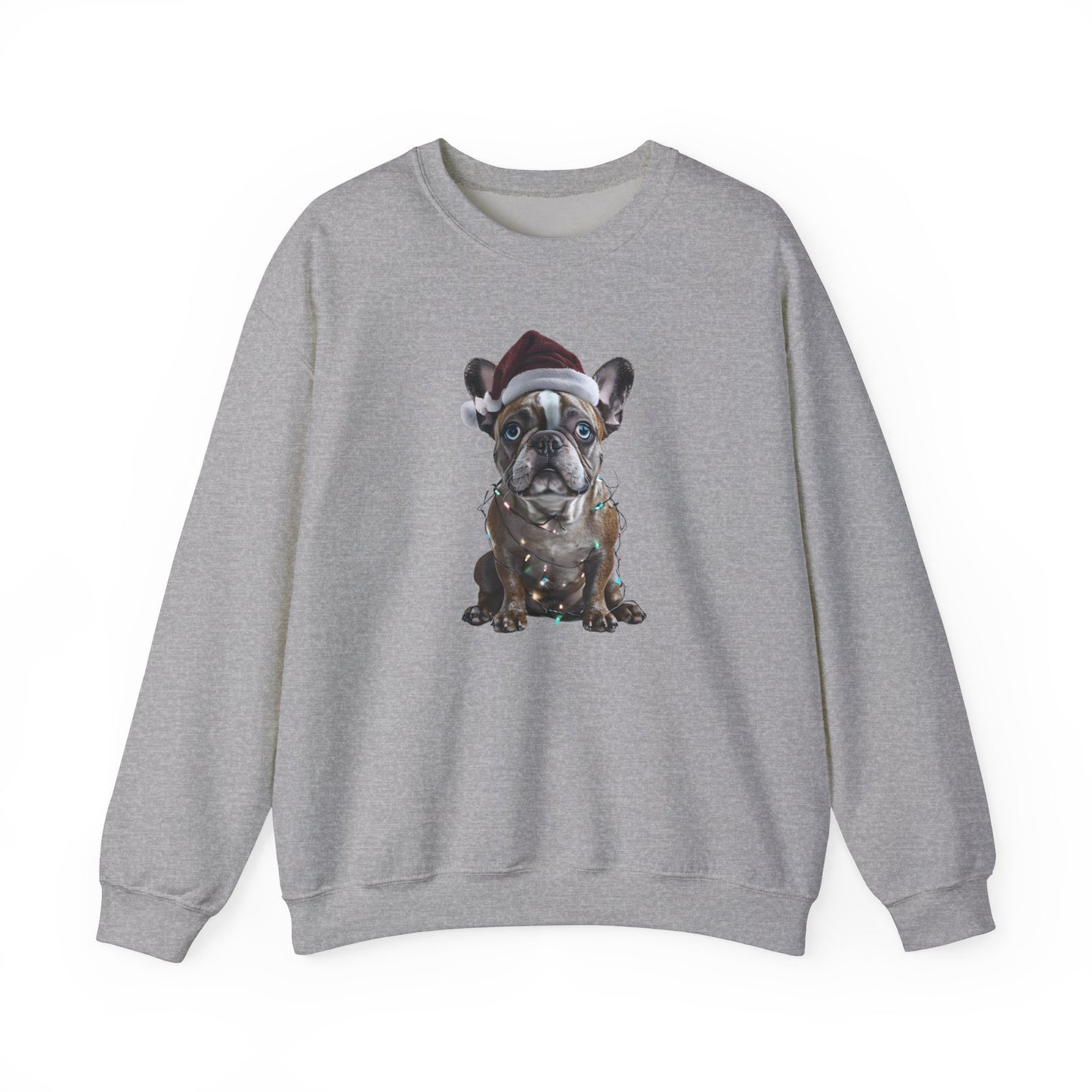 Festive Frenchie Holiday Sweatshirt -  Heavy Blend™ Crewneck