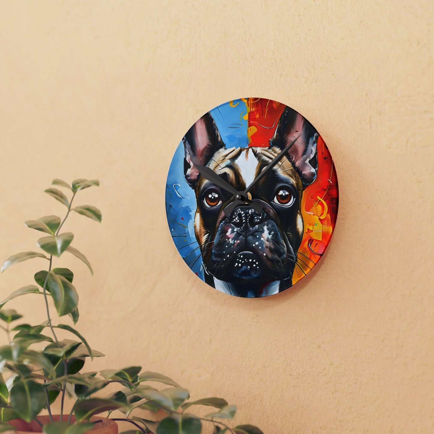 Stay on Time, Stay on Paws - Acrylic Wall Clock