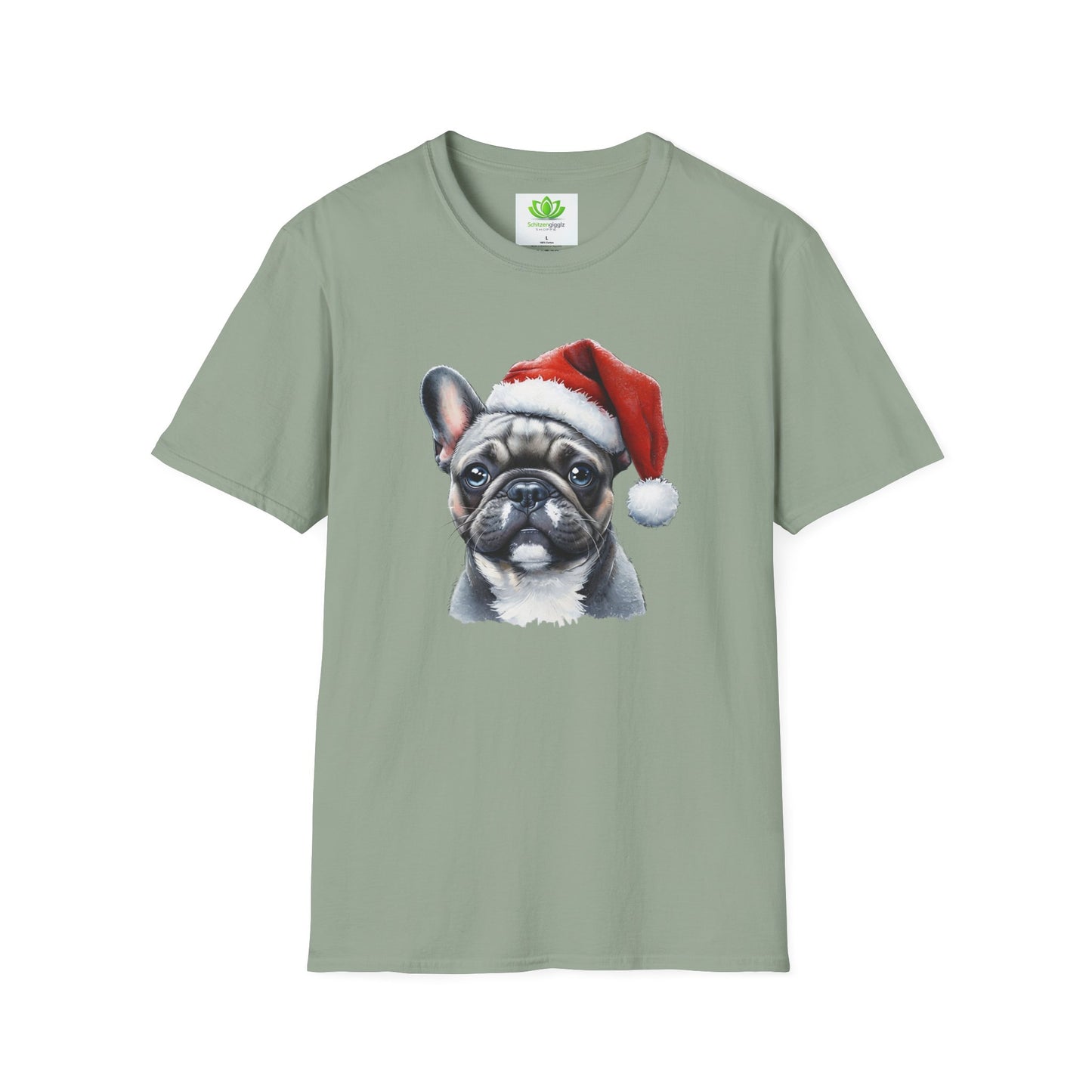 Santa Paws Frenchie Tee -  Softstyle T-Shirt